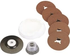 WOLFCRAFT Accessoireset Voor Haakse Slijpers, 8-delig