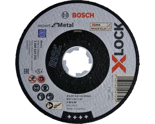 BOSCH Doorslijpschijf X-Lock Expert For Metal Ø 125 Mm (recht) 3 BOSCH Doorslijpschijf X-Lock Expert For Metal Ø 125 Mm (recht)