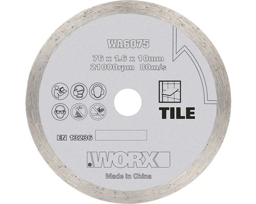 WORX Diamantslijpschijf WA6075 Ø 76 Mm Voor Tegels 3 WORX Diamantslijpschijf WA6075 Ø 76 Mm Voor Tegels