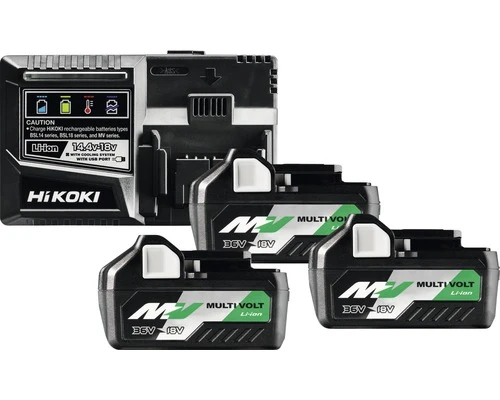 HIKOKI BoosterPack Multi-Volt UC18YSL3WA3 (acculader + 3x Multi-volt Accu 36V/2,5Ah - 18V/5,0Ah) 4 HIKOKI BoosterPack Multi-Volt UC18YSL3WA3 (acculader + 3x Multi-volt Accu 36V/2,5Ah - 18V/5,0Ah) - Afbeelding 2