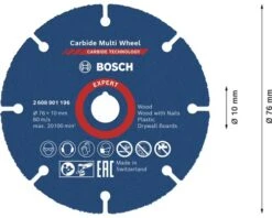BOSCH Doorslijpschijf Carbide Expert MultiMaterial Ø 76 Mm -Stanley Shop DV 8 10400624 01 4c DE 20210206214650