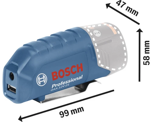 BOSCH Professional USB Oplaadadapter GAA 12V-21 (zonder Accu) 4 BOSCH Professional USB Oplaadadapter GAA 12V-21 (zonder Accu) - Afbeelding 2