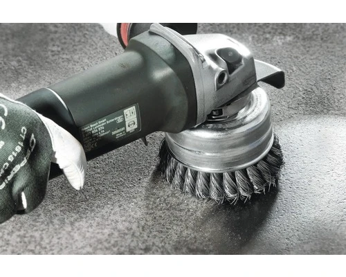 LESSMANN Gevlochten Komborstel Ø 100 Mm Staaldraad Met Steunring 4 LESSMANN Gevlochten Komborstel Ø 100 Mm Staaldraad Met Steunring - Afbeelding 2