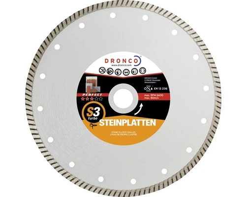DRONCO Diamantslijpschijf S3 Turbo Ø 230x22,23 Mm 3 DRONCO Diamantslijpschijf S3 Turbo Ø 230x22,23 Mm
