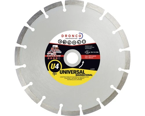 DRONCO Diamantslijpschijf Superior U4 Universeel Ø 300x30,0 Mm 3 DRONCO Diamantslijpschijf Superior U4 Universeel Ø 300x30,0 Mm