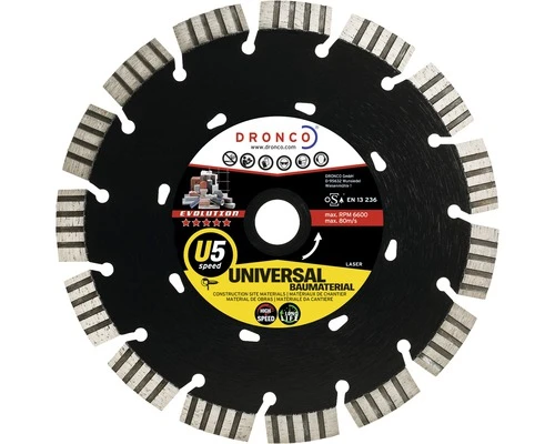 DRONCO Diamantslijpschijf U5 Speed Ø 230x22,23 Mm 3 DRONCO Diamantslijpschijf U5 Speed Ø 230x22,23 Mm