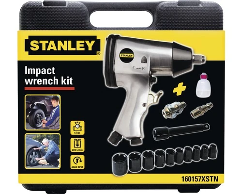 STANLEY Pneumatische Slagmoerset 17-delig 4 STANLEY Pneumatische Slagmoerset 17-delig - Afbeelding 2